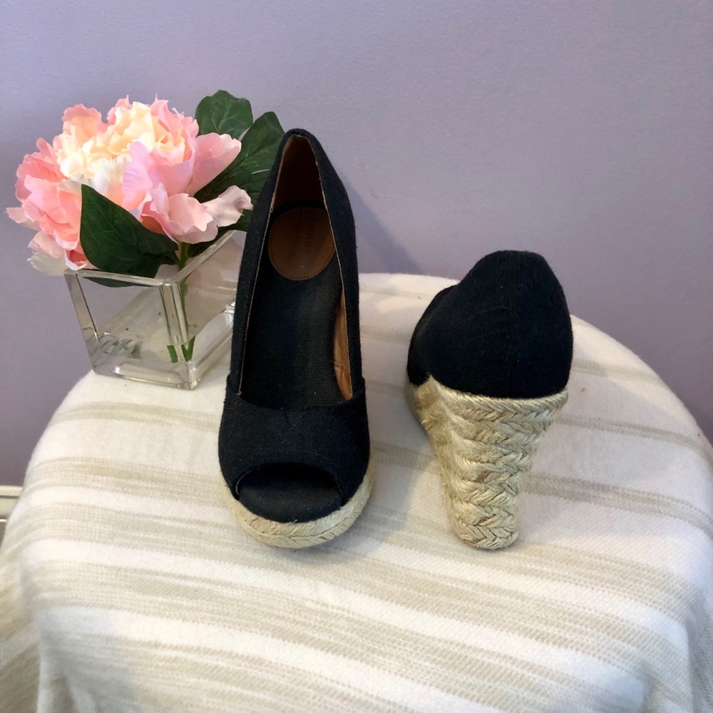 Charming Navy Wedges
